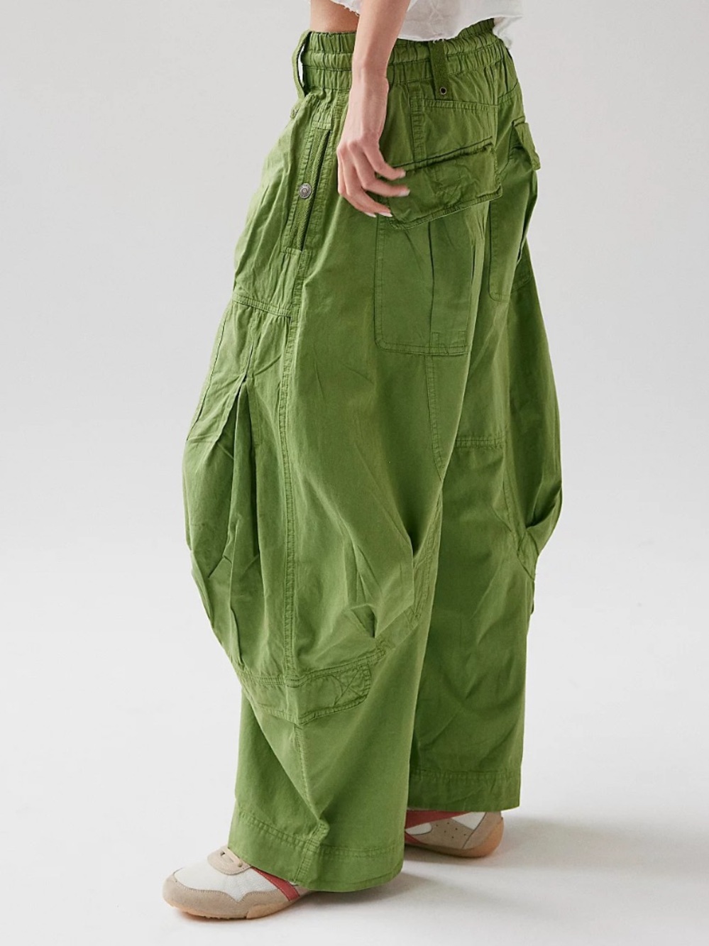 Free People Onset Pull-On Cargo Pants Green Large - Picture 2 of 15
